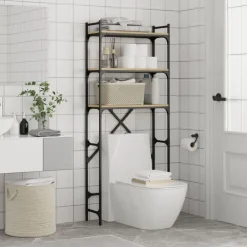 vidaXL Estantería lavadora madera ingeniería 67x25x163 cm Roble Sonoma Sale