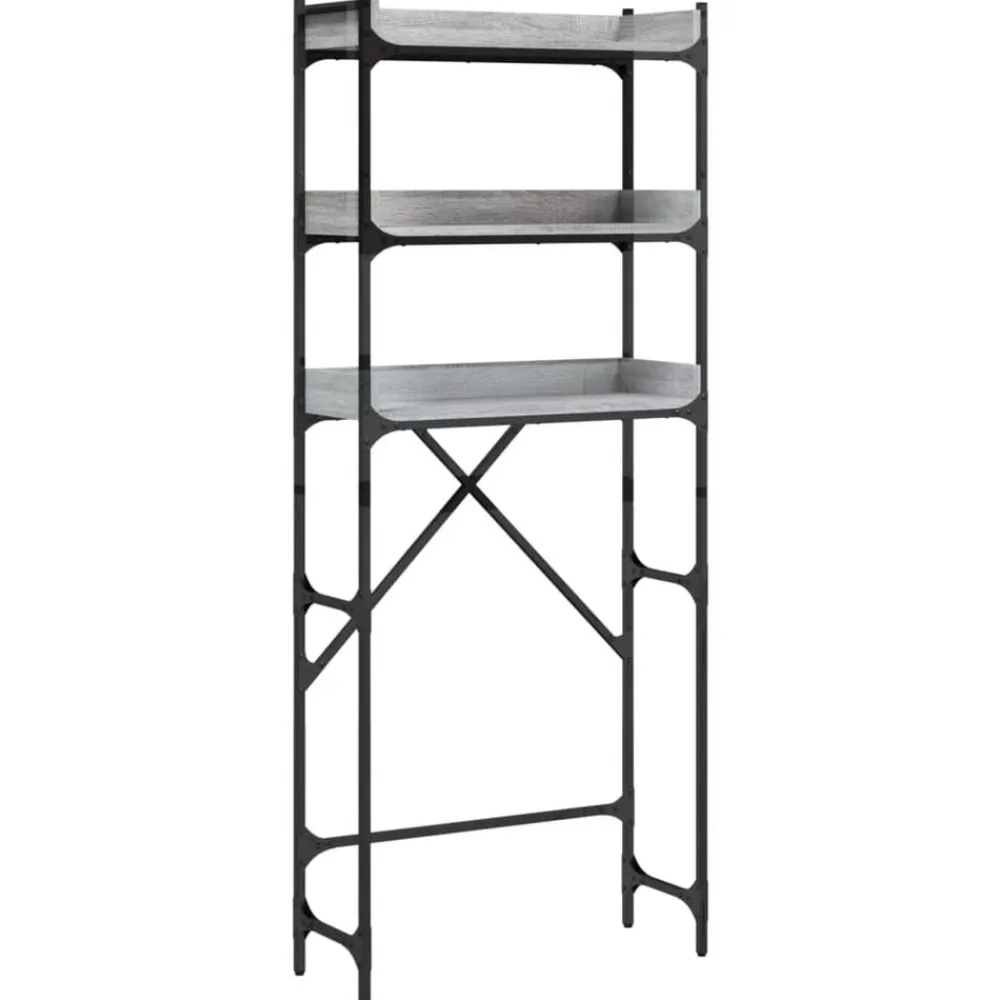 vidaXL Estantería lavadora madera ingeniería 67x25x163 cm Gris sonoma Sale