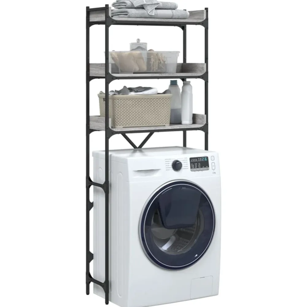 vidaXL Estantería lavadora madera ingeniería 67x25x163 cm Gris sonoma Sale