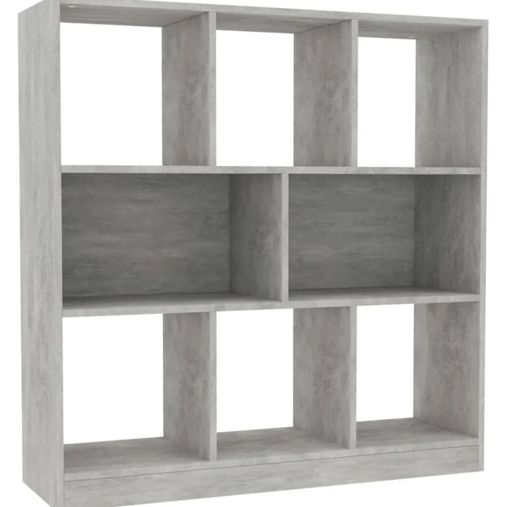 vidaXL Estantería librería contrachapada gris hormigón 97,5x29,5x100cm Gris hormigón