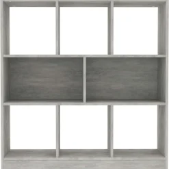 vidaXL Estantería librería contrachapada gris hormigón 97,5x29,5x100cm Gris hormigón