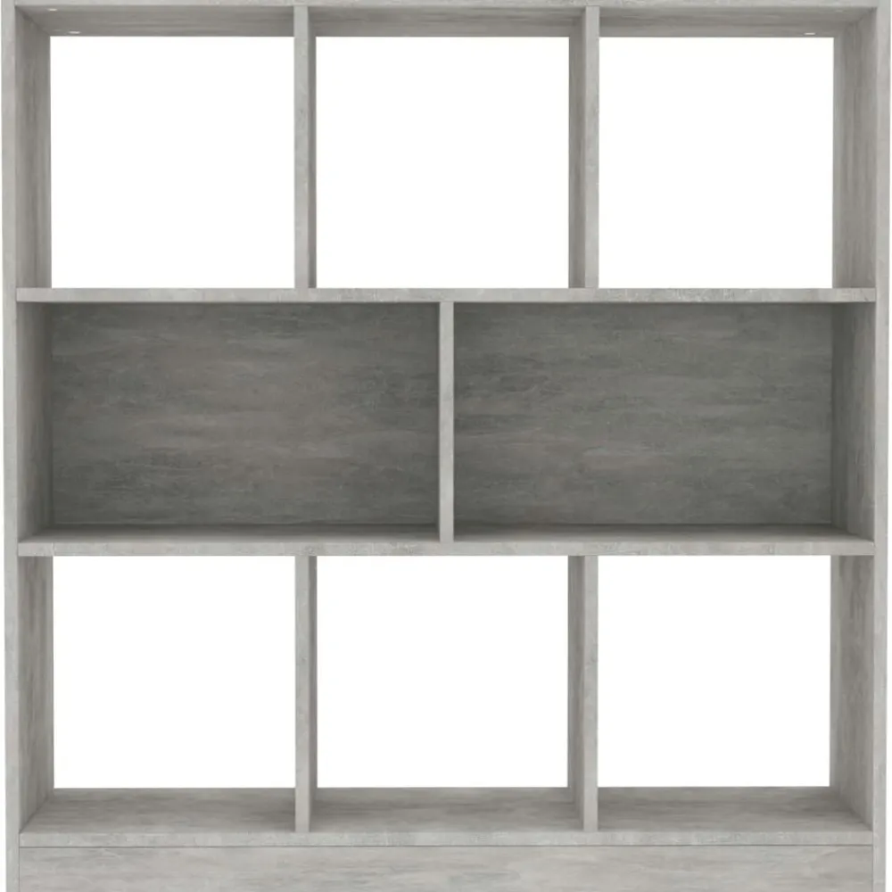 vidaXL Estantería librería contrachapada gris hormigón 97,5x29,5x100cm Gris hormigón