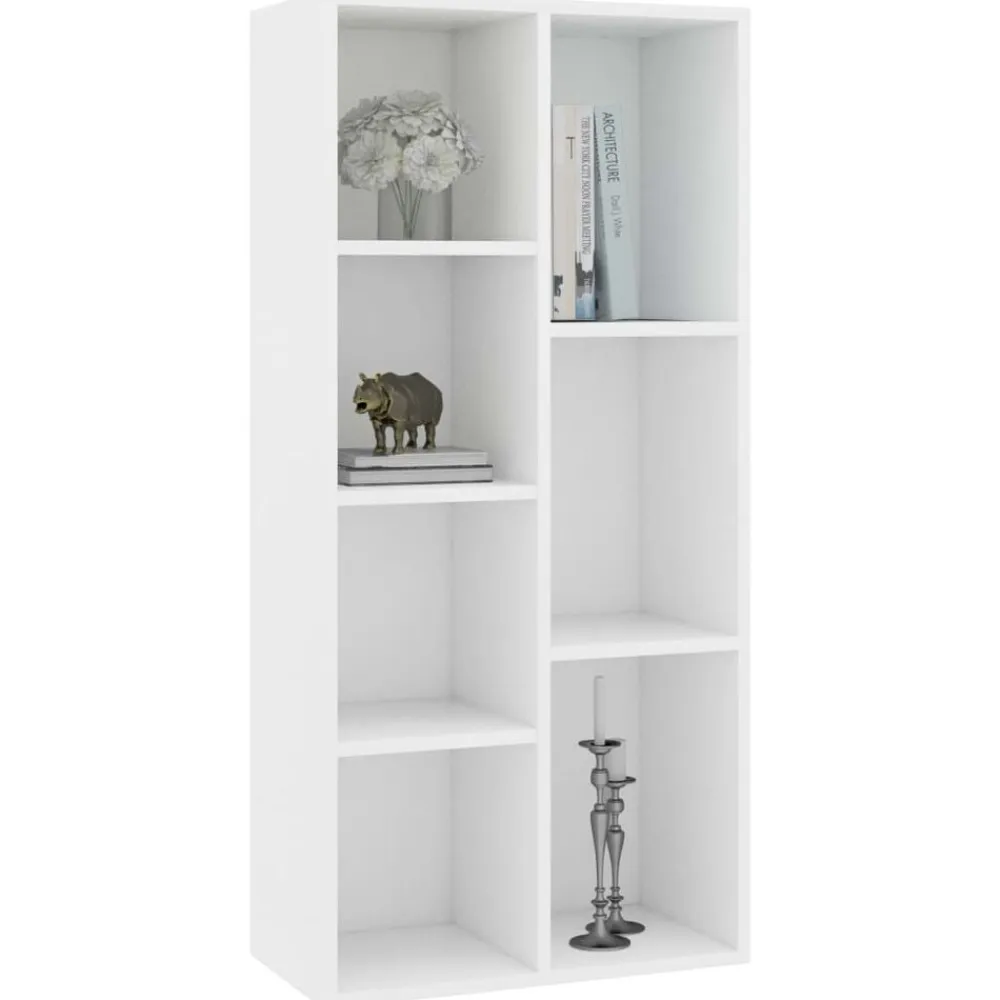 vidaXL Estanterías-Estantería librería madera contrachapada 50x25x106 cm
