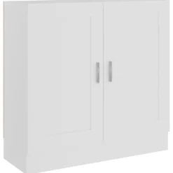 vidaXL Estantería librería madera contrachapada 82,5x30,5x80 cm Blanco Hot
