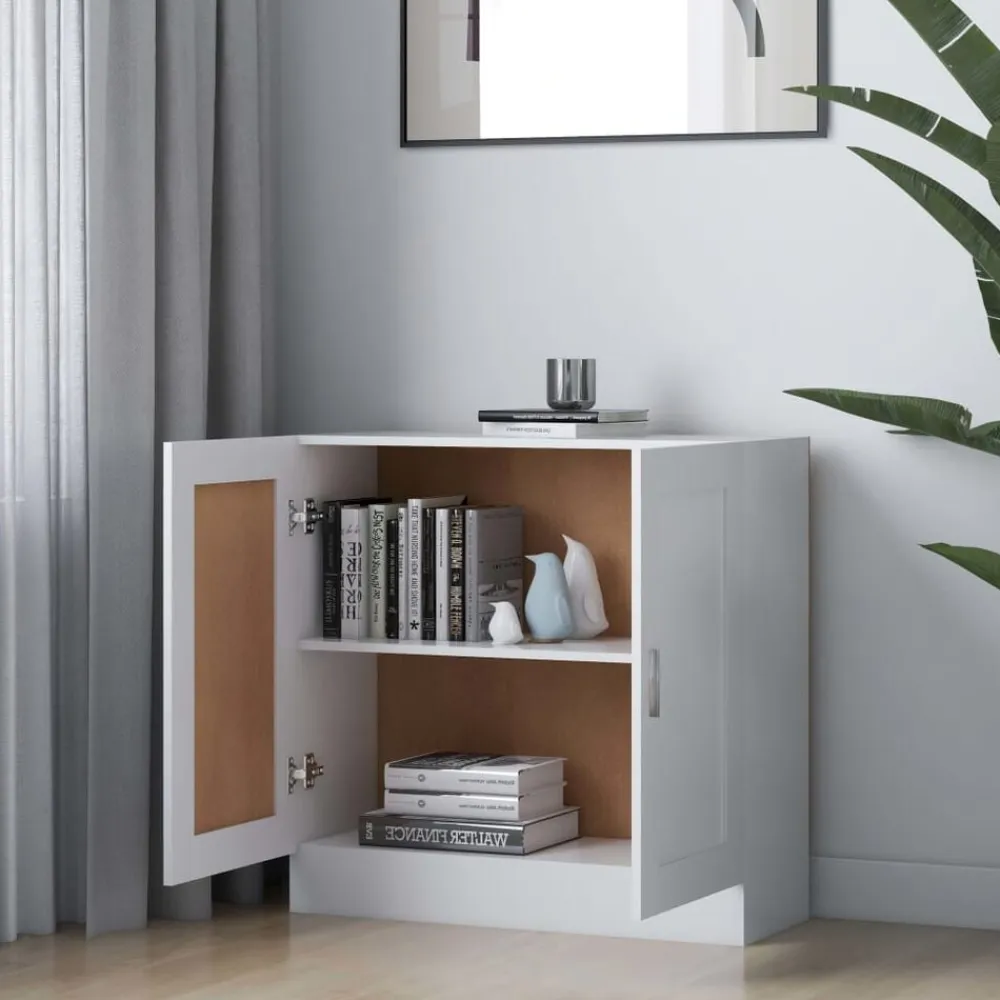 vidaXL Estantería librería madera contrachapada 82,5x30,5x80 cm Blanco Hot