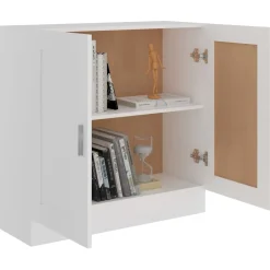vidaXL Estantería librería madera contrachapada 82,5x30,5x80 cm Blanco Hot