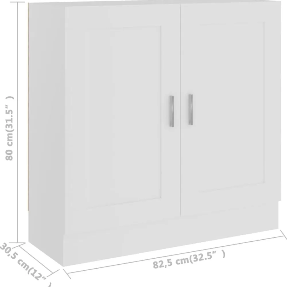 vidaXL Estantería librería madera contrachapada 82,5x30,5x80 cm Blanco Hot