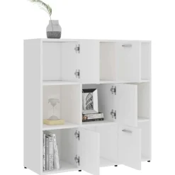 vidaXL Estanterías-Estantería librería madera contrachapada 90x30x90 cm