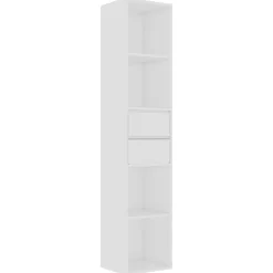 vidaXL Estantería librería madera contrachapada 36x30x171 cm Blanco New