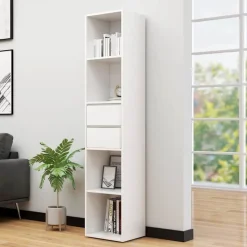 vidaXL Estantería librería madera contrachapada 36x30x171 cm Blanco New