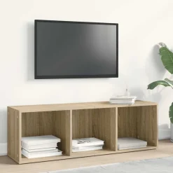 vidaXL Estanterías-Estantería libros/mueble TV contrachapada roble 36x30x114 cm