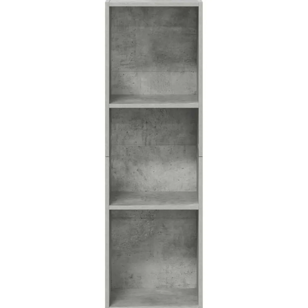 vidaXL Estanterías-Estantería libros/mueble TV contrachapada hormigón 36x30x114cm