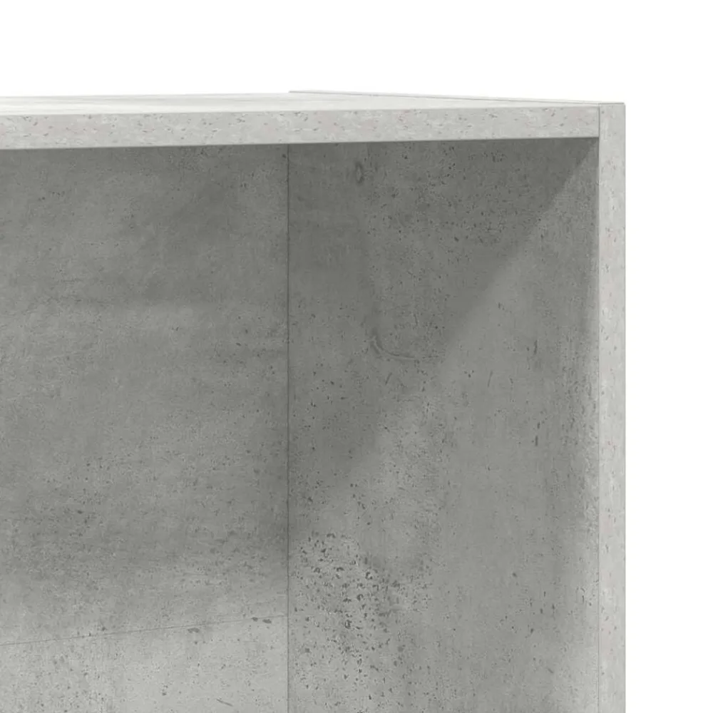 vidaXL Estanterías-Estantería libros/mueble TV contrachapada hormigón 36x30x114cm
