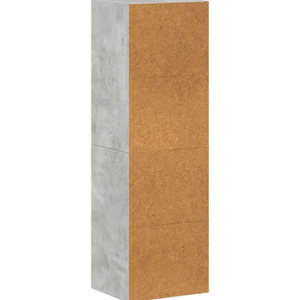 vidaXL Estanterías-Estantería libros/mueble TV contrachapada hormigón 36x30x114cm