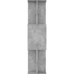 vidaXL Estanterías-Estantería madera contrachapada gris hormigón 80x24x96cm