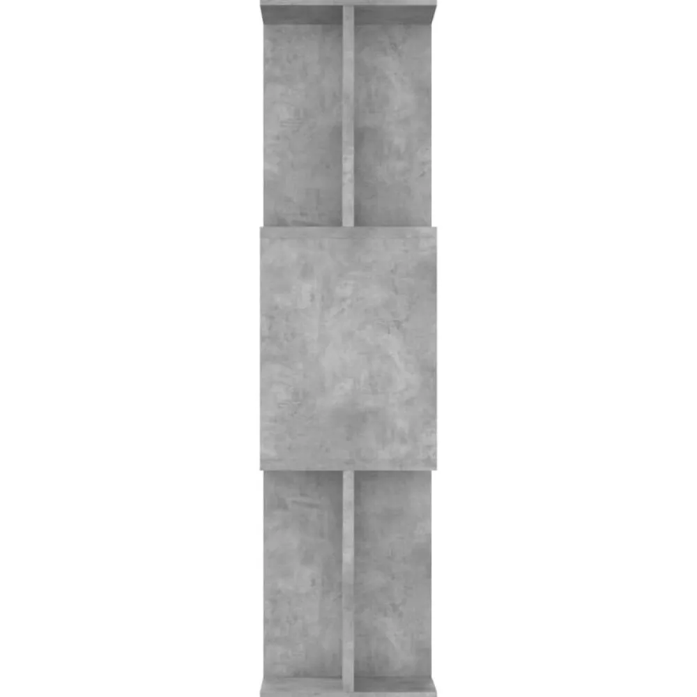 vidaXL Estanterías-Estantería madera contrachapada gris hormigón 80x24x96cm