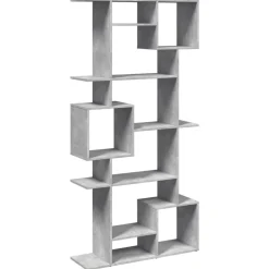 vidaXL Estantería madera contrachapada gris hormigón 92x29x188 cm Gris hormigón Best