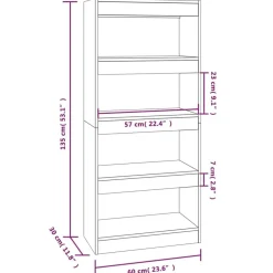 vidaXL Estantería madera contrachapada marrón roble 60x30x135 cm Marr&oacute;n roble Outlet
