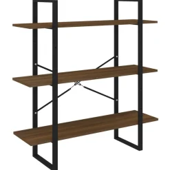 vidaXL Estanterías-Estantería madera contrachapada roble ahumado 100x30x105 cm