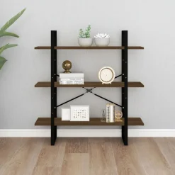 vidaXL Estanterías-Estantería madera contrachapada roble ahumado 100x30x105 cm