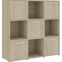 vidaXL Estanterías-Estantería madera contrachapada color 90x30x90 cm