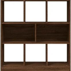 vidaXL Estanterías-Estantería madera contrachapada marrón roble 97,5x29,5x100 cm