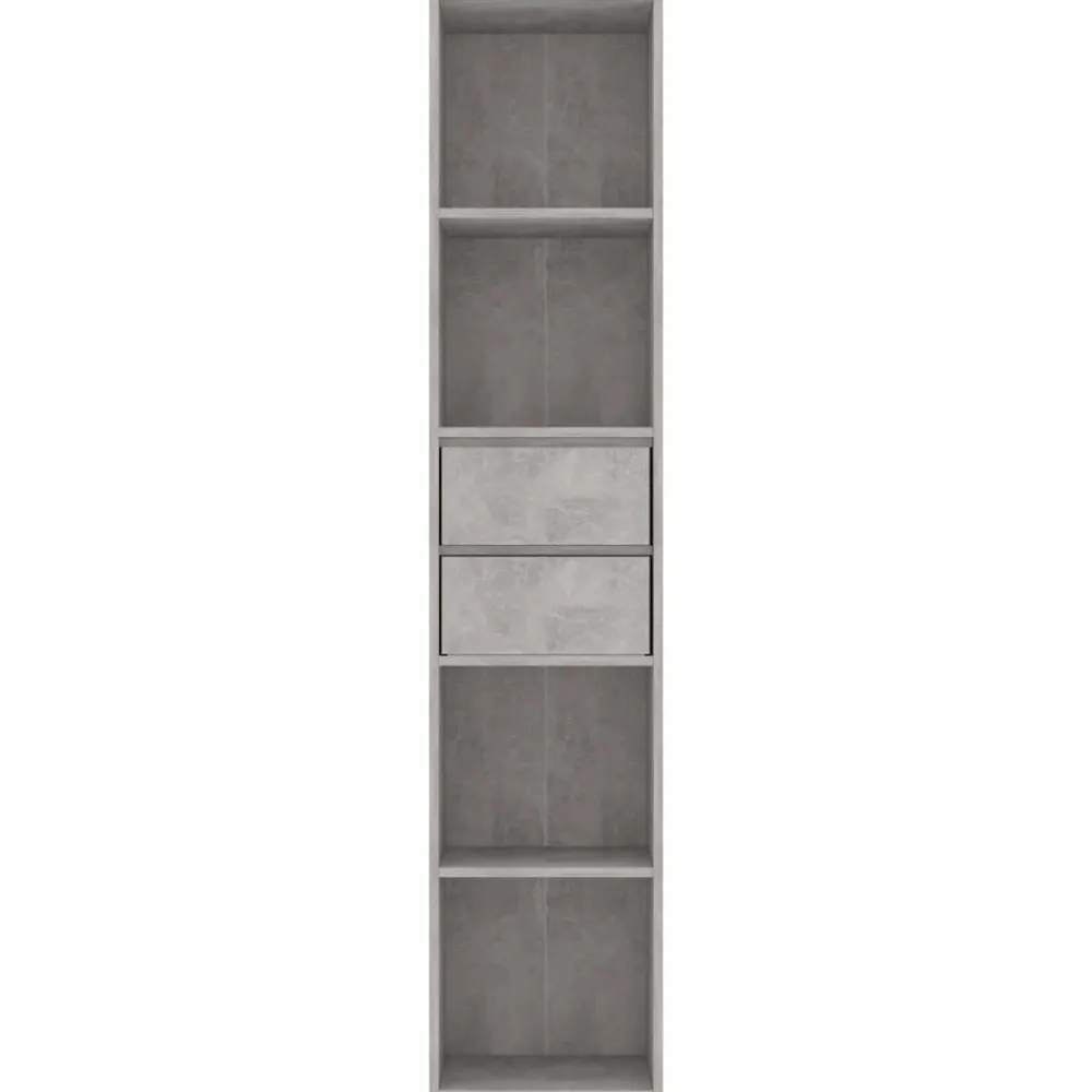 vidaXL Estanterías-Estantería madera contrachapada gris hormigón 36x30x171 cm