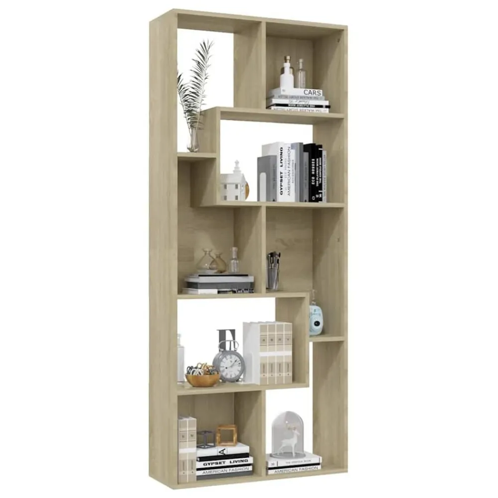 vidaXL Estantería madera contrachapada color 67x24x161 cm Roble Sonoma Hot