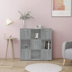 vidaXL Estanterías-Estantería madera contrachapada 90x30x90cm