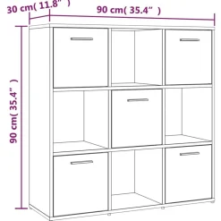 vidaXL Estanterías-Estantería madera contrachapada 90x30x90cm