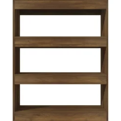 vidaXL Estanterías-Estantería madera contrachapada marrón roble 80x30x103 cm