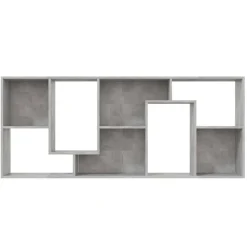 vidaXL Estanterías-Estantería madera contrachapada gris hormigón 67x24x161 cm