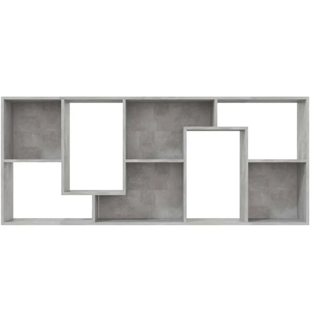 vidaXL Estanterías-Estantería madera contrachapada gris hormigón 67x24x161 cm