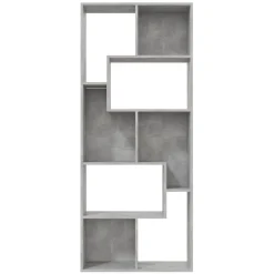 vidaXL Estanterías-Estantería madera contrachapada gris hormigón 67x24x161 cm