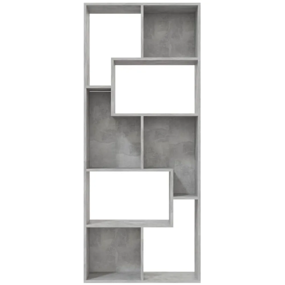 vidaXL Estanterías-Estantería madera contrachapada gris hormigón 67x24x161 cm