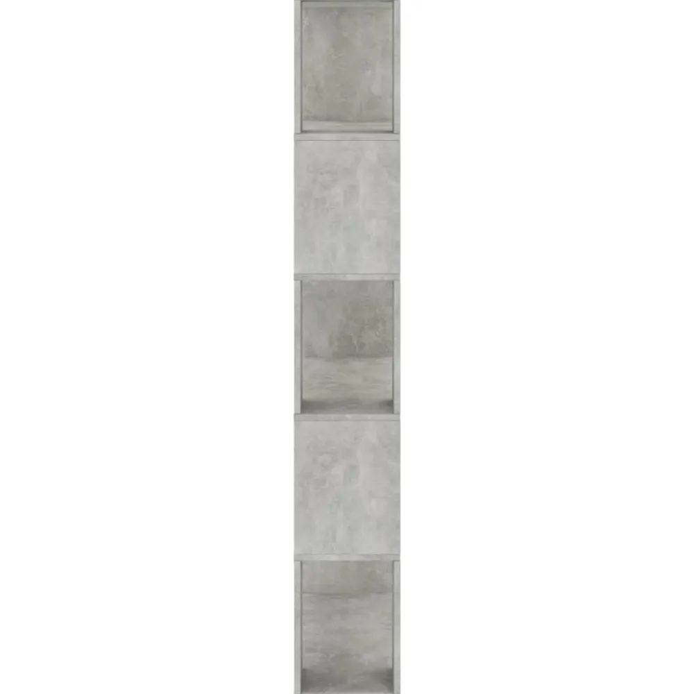 vidaXL Estanterías-Estantería madera contrachapada gris hormigón 80x24x159cm