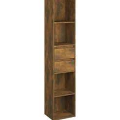 vidaXL Estantería madera contrachapada color 36x30x171cm Roble ahumado