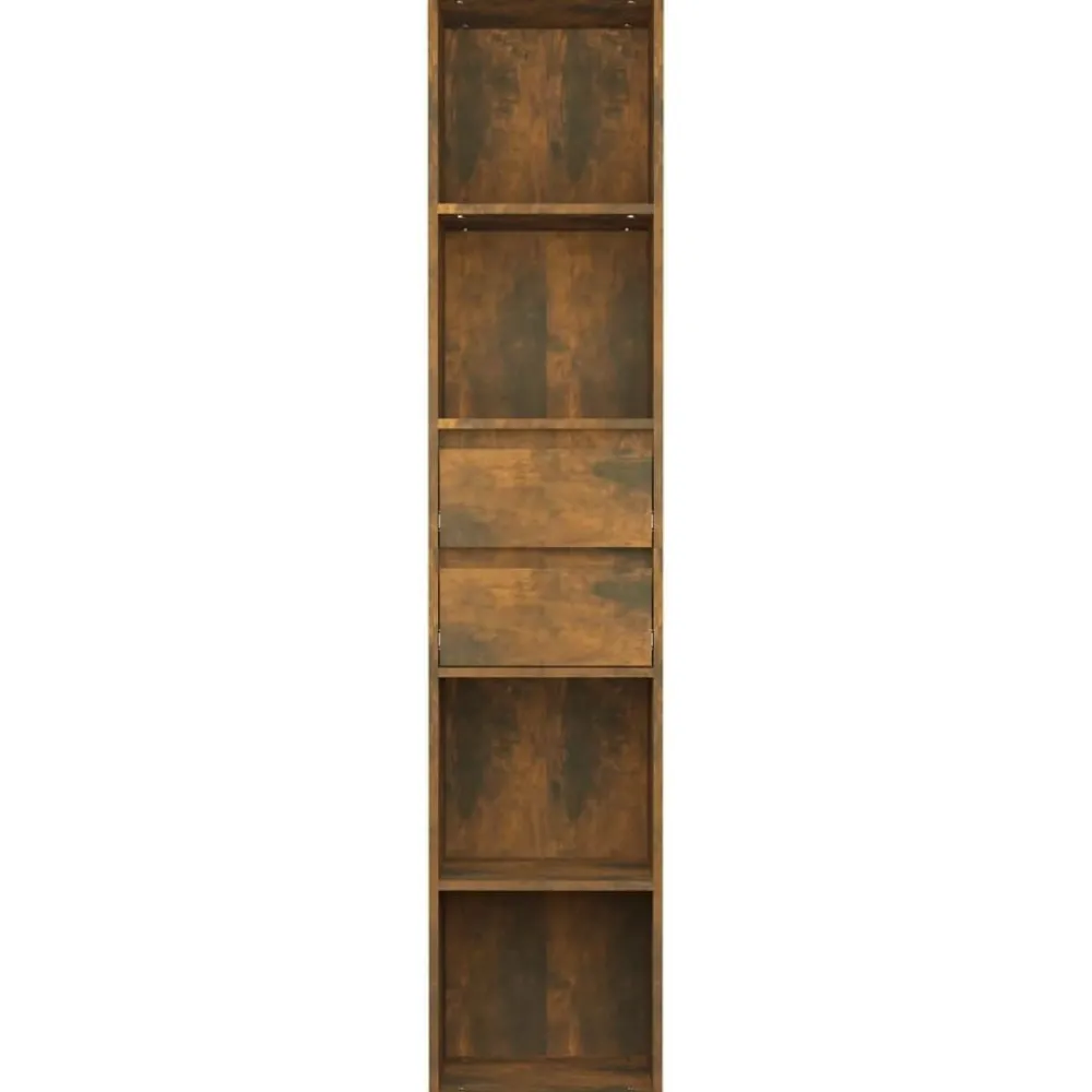 vidaXL Estantería madera contrachapada color 36x30x171cm Roble ahumado