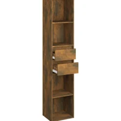 vidaXL Estantería madera contrachapada color 36x30x171cm Roble ahumado