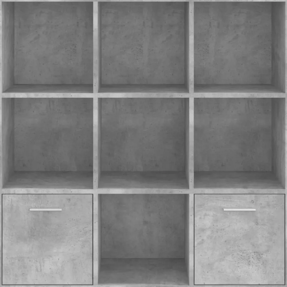 vidaXL Estanterías-Estantería madera contrachapada gris hormigón 98x30x98 cm