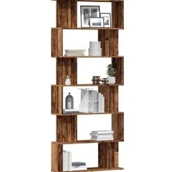 vidaXL Estanterías-Estantería madera de ingeniería madera envejecida 80x24x192 cm