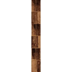 vidaXL Estanterías-Estantería madera de ingeniería madera envejecida 80x24x192 cm