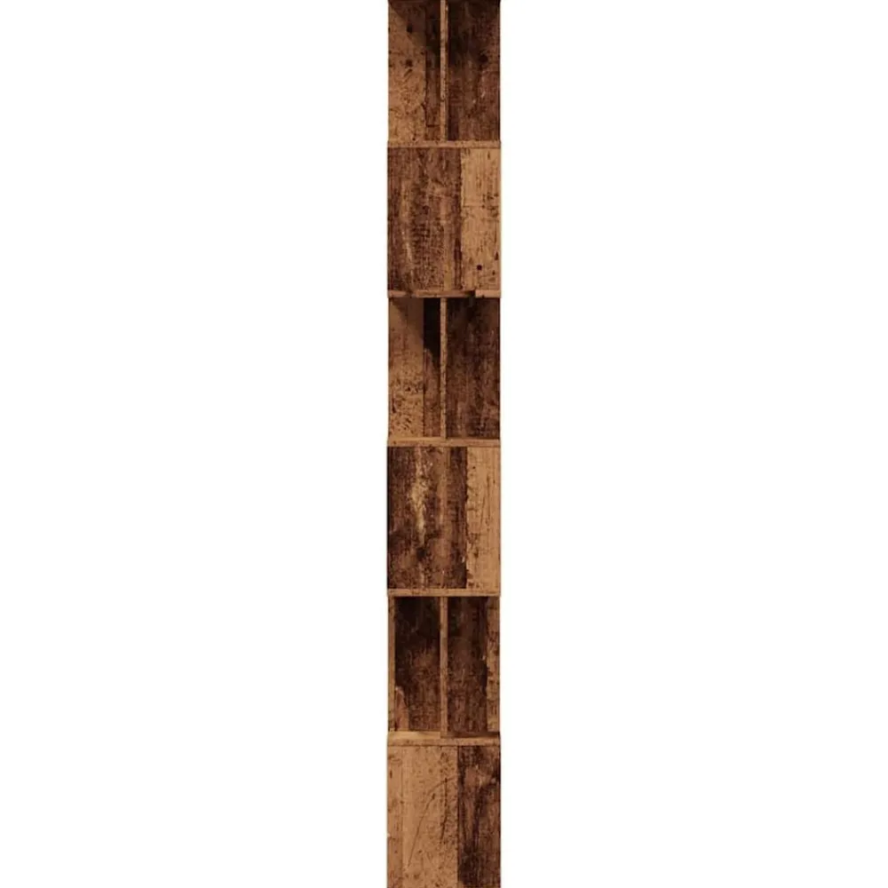 vidaXL Estanterías-Estantería madera de ingeniería madera envejecida 80x24x192 cm