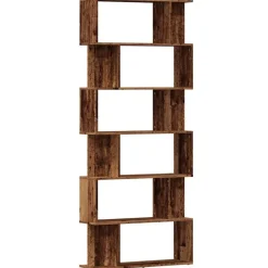 vidaXL Estanterías-Estantería madera de ingeniería madera envejecida 80x24x192 cm