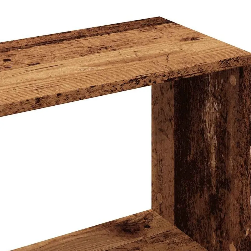 vidaXL Estanterías-Estantería madera de ingeniería madera envejecida 80x24x192 cm