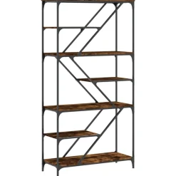 vidaXL Estanterías-Estantería madera de ingeniería acero 91x36x176cm