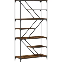 vidaXL Estanterías-Estantería madera de ingeniería acero 91x36x176cm
