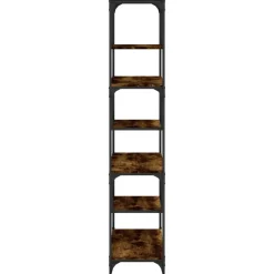 vidaXL Estantería madera de ingeniería 81x36x176 cm Roble ahumado Hot