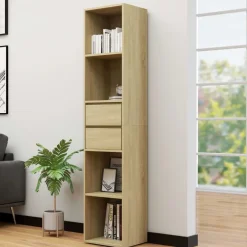 vidaXL Estantería madera de ingeniería color 36x30x171 cm Roble Sonoma Discount