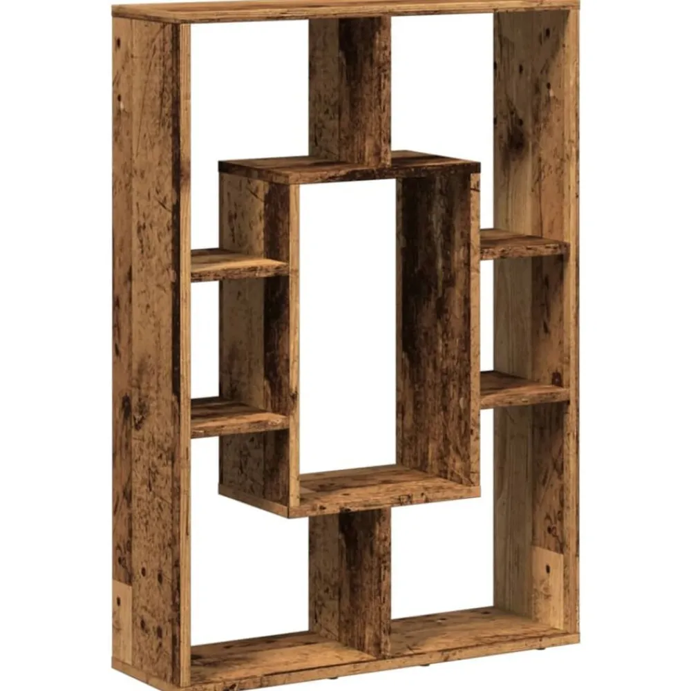 vidaXL Estanterías-Estantería madera de ingeniería color envejecido 63x20x90 cm